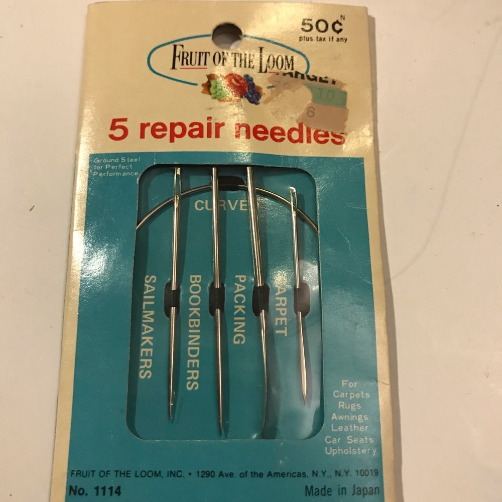 Fruit of The Loom Sewing Repair Needle Pack of 5
